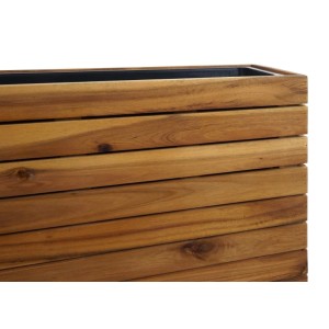 Brauner PROREGAL Pflanzkasten aus Akazienholz, eckig, für Outdoor-Bereich.