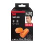 3M Einweg-Gehörschutzstöpsel, 50er-Pack. Orangefarbene Schaumstoffstöpsel mit SNR 35 dB in Verpackung.