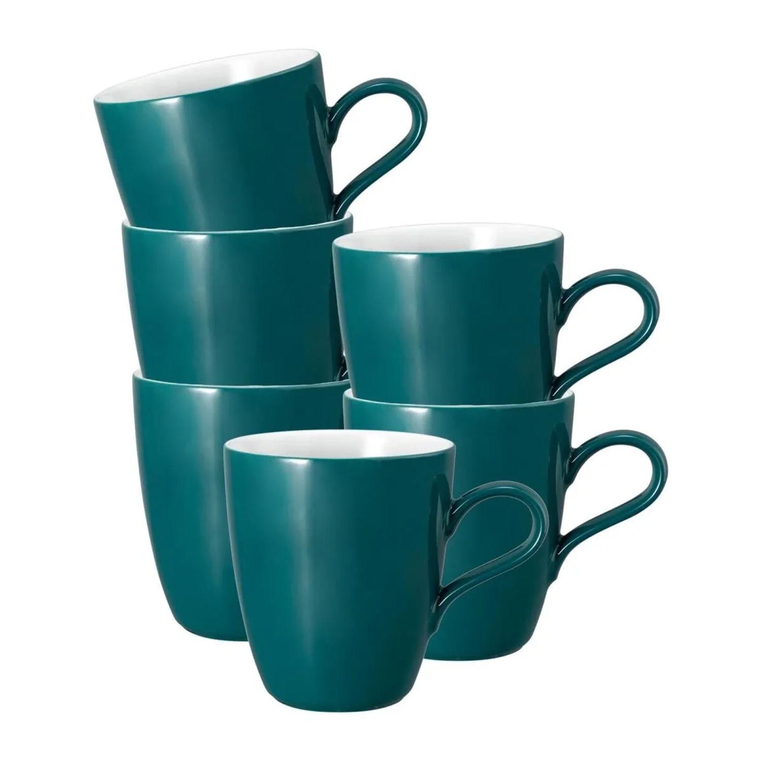 Seltmann Weiden Life Fashion Henkelbecher 400 ml 6er Set Trendy Petrol