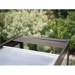 Biohort Belüftung für Florentina Gewächshaus, automatische Fensteröffnung in Silber-Schwarz.
