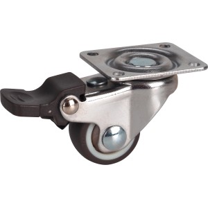 Möbelrolle Ø 25mm mit Feststeller für flexible Möbel.