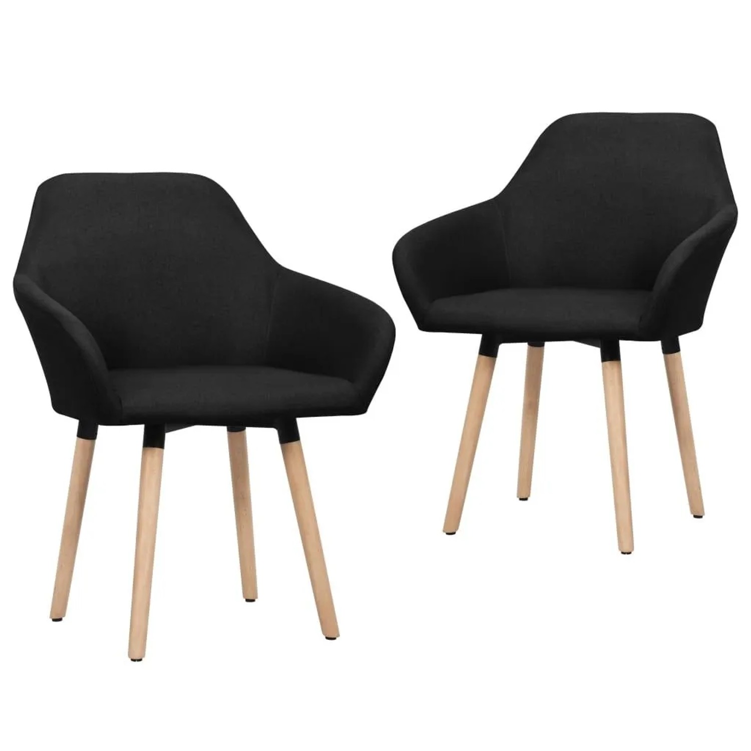 vidaXL Esszimmerstühle 2 Stk Schwarz Stoff 283465