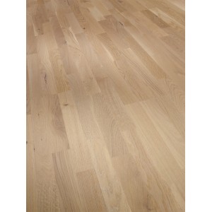 Parkettmuster: Rustikal Eiche Weiß, matt, Schiffsboden. Holzstruktur sichtbar.