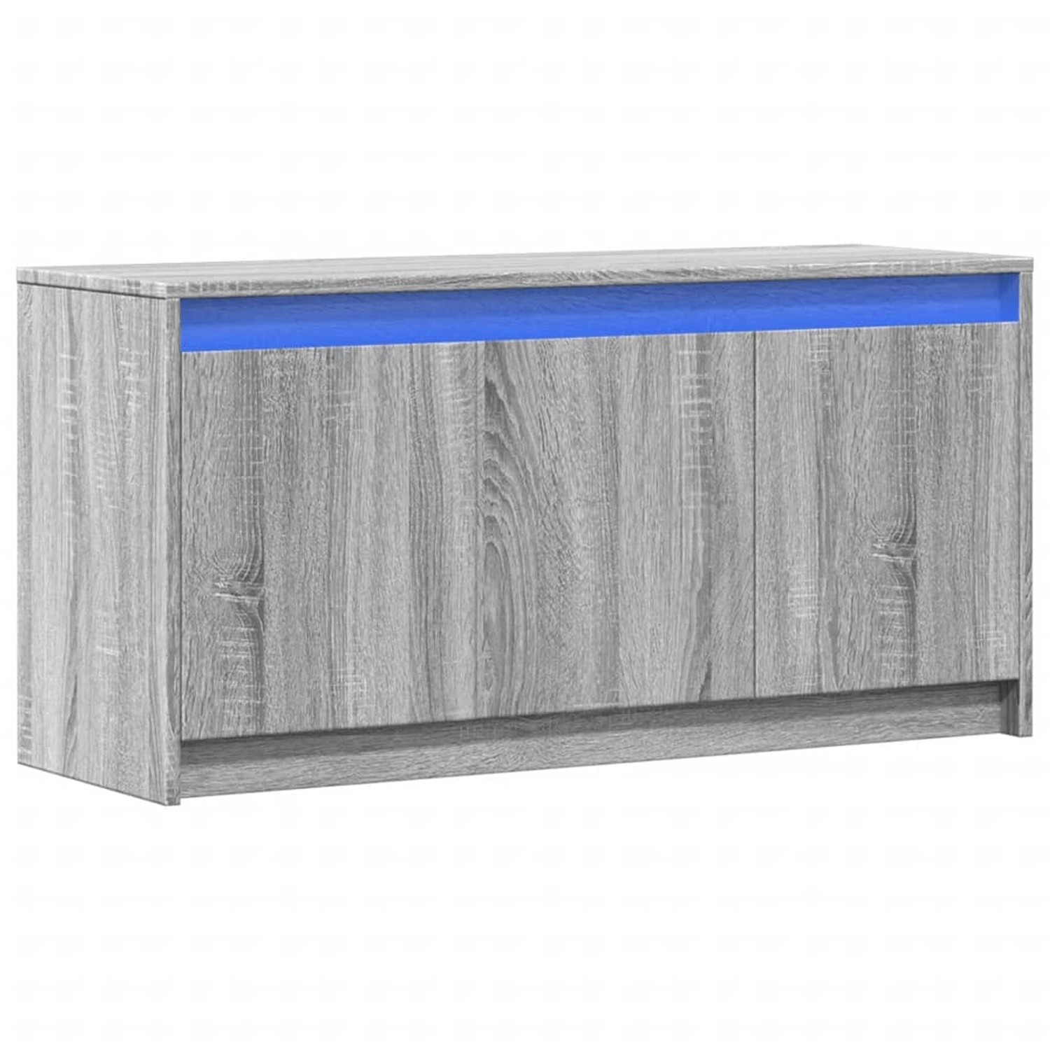 vidaXL TV-Schrank mit LED-Beleuchtung Grau Sonoma 100x34x50 cm 852213