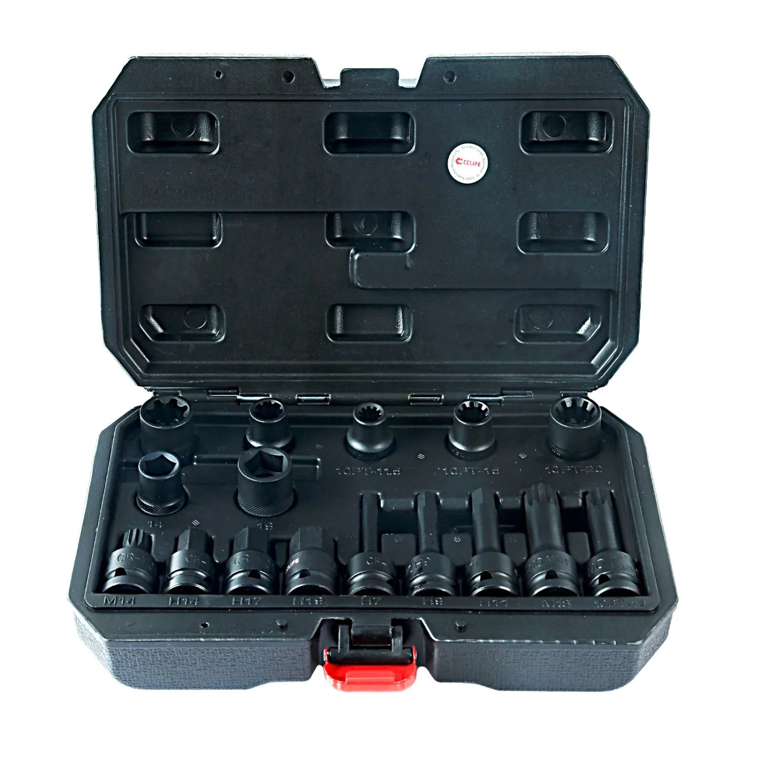 CCLIFE Bremszylinder Stecknuss Satz 16-tlg. 1/2 Zoll für Bremssattel