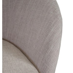 Detailansicht: Creme-grauer MCW Esszimmerstuhl Vaasa T633 aus Textil, 6er-Set.