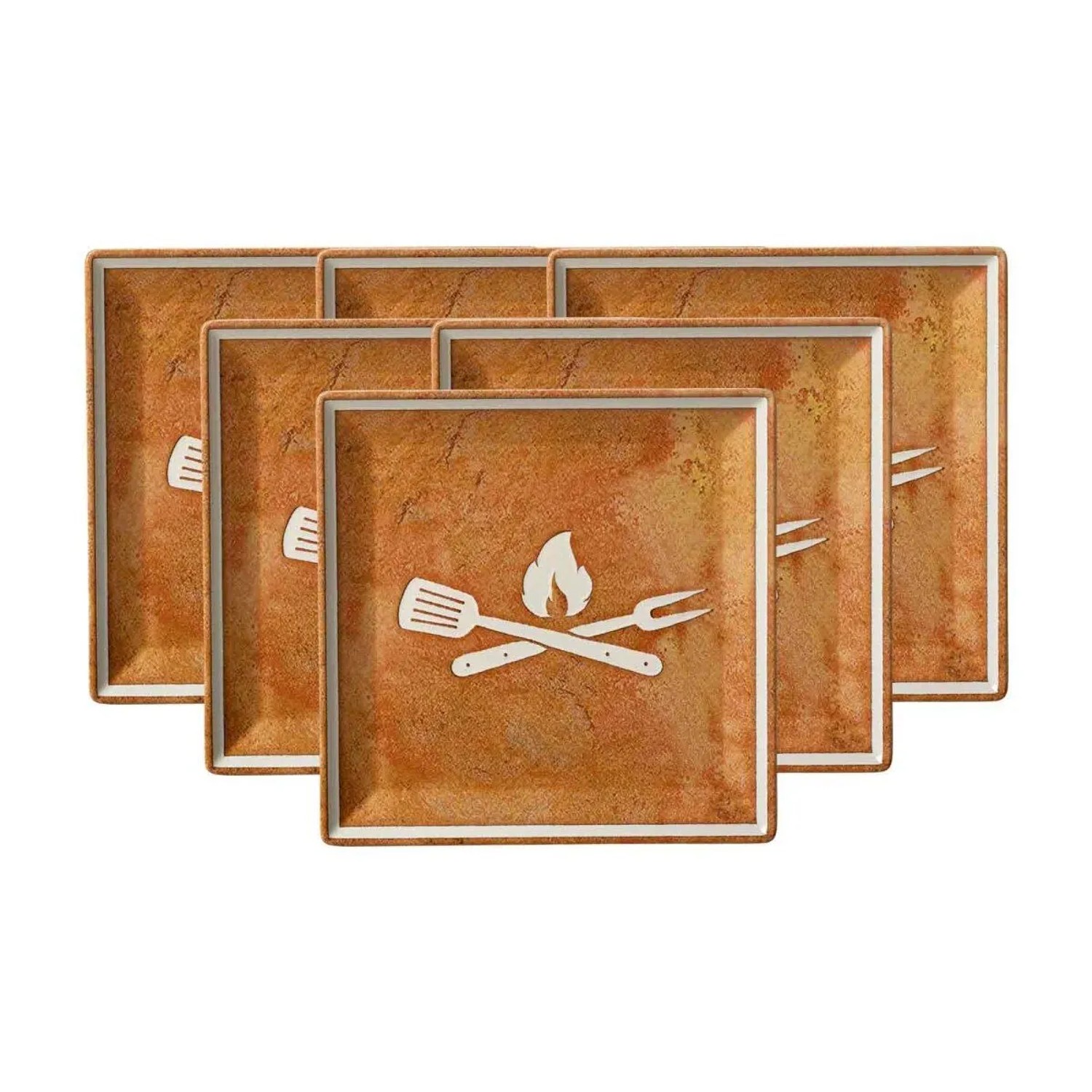 Ritzenhoff & Breker Rusty Dessertteller 21 x 21 cm 6er Set