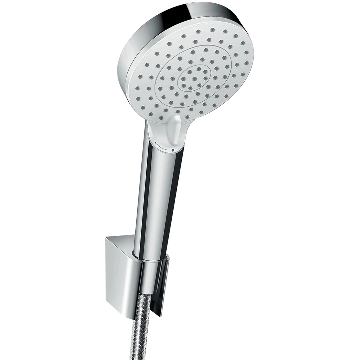 Hansgrohe Brausehalterset Crometta Vario mit Brauseschlauch 125 cm Weiß-Chr günstig online kaufen