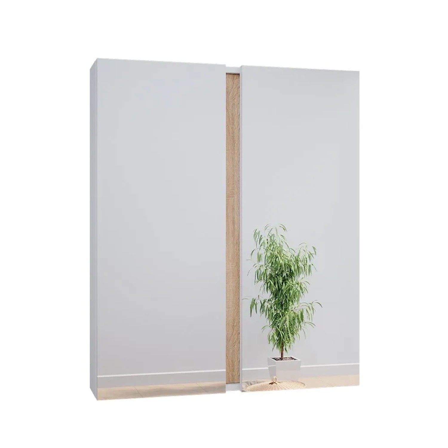 Vicco Badspiegelschrank Gloria Weiß 70 x 84 mit 2 Türen