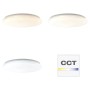 LED-Deckenleuchte Tribola, weiß, Ø 48,5 cm, mit CCT-Lichtsteuerung und verschiedenen Lichtfarben.