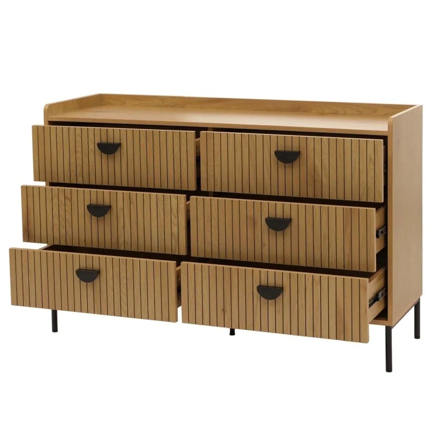 MCW Kommode O39 6 Schubladen Natur