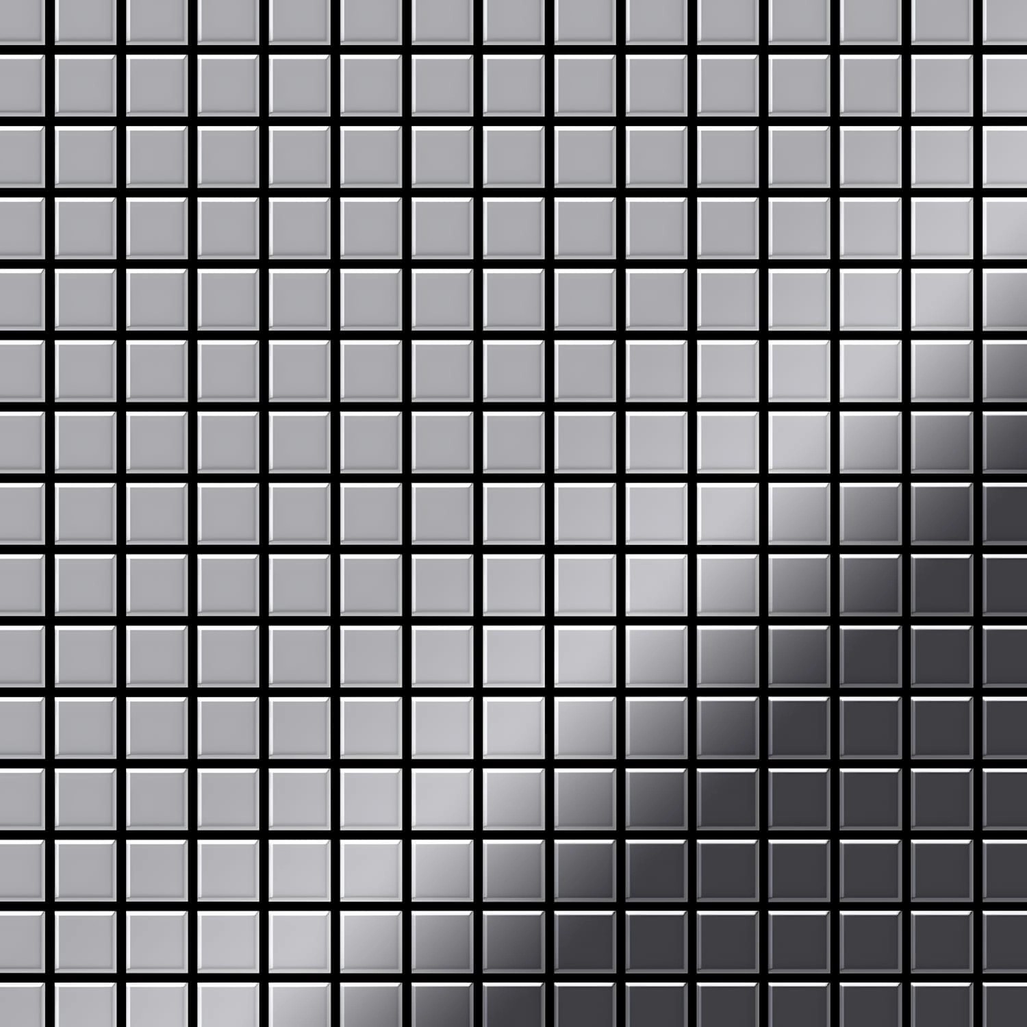 ALLOY Mosaik Fliese Massiv Metall Edelstahl Hochglanz Grau 1,6mm Mosaic-s-s günstig online kaufen