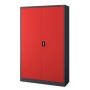 Jan Nowak Büro Aktenschrank Metallschrank JAN II 115 x 185 x 40 cm Anthrazit Rot