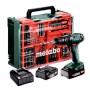 Metabo Akku-Schlagbohrschrauber SB 18 Set mit 78-teiligem Zubehör im Koffer.