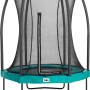 Grünes Salta Comfort Trampolin, ø 153 cm, mit Sicherheitsnetz für den Garten.