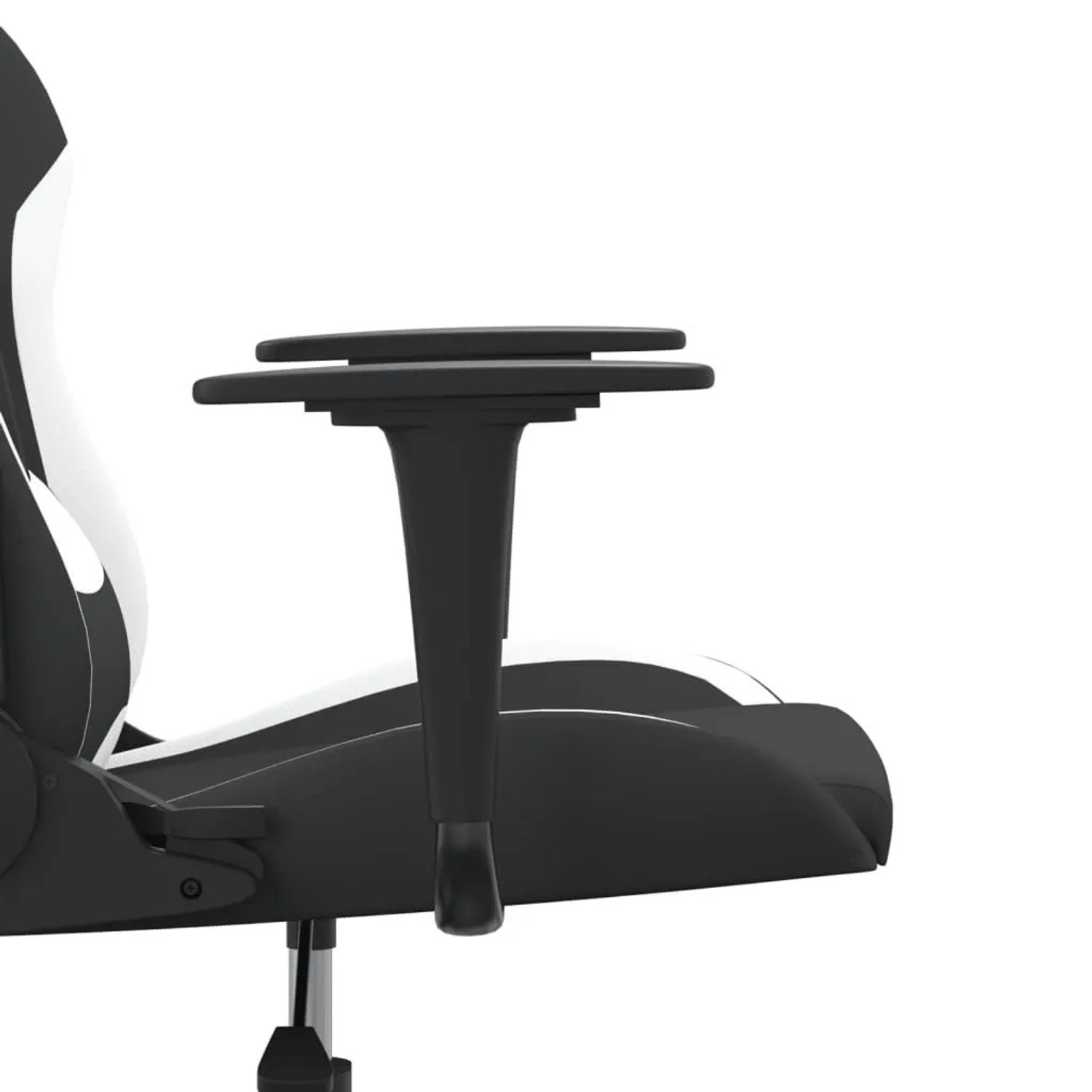 vidaXL Gaming-Stuhl mit Massagefunktion Schwarz und Weiß Stoff 345498_10
