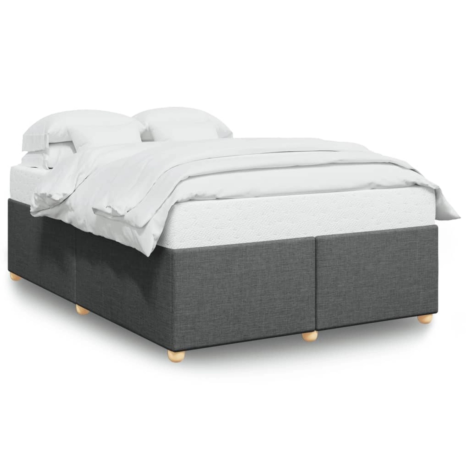 vidaXL Bettgestell ohne Matratze Dunkelgrau 160x200 cm Stoff 3284744 günstig online kaufen