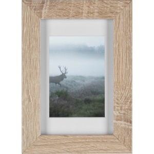 MDF-Bilderrahmen in Eiche gekälkt, 10x15 cm, breiter Rahmen für Fotos und Bilder.