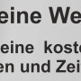 Aufkleber "Bitte keine Werbung" aus PVC-Folie, 2,5x9cm, für Briefkasten oder Tür.