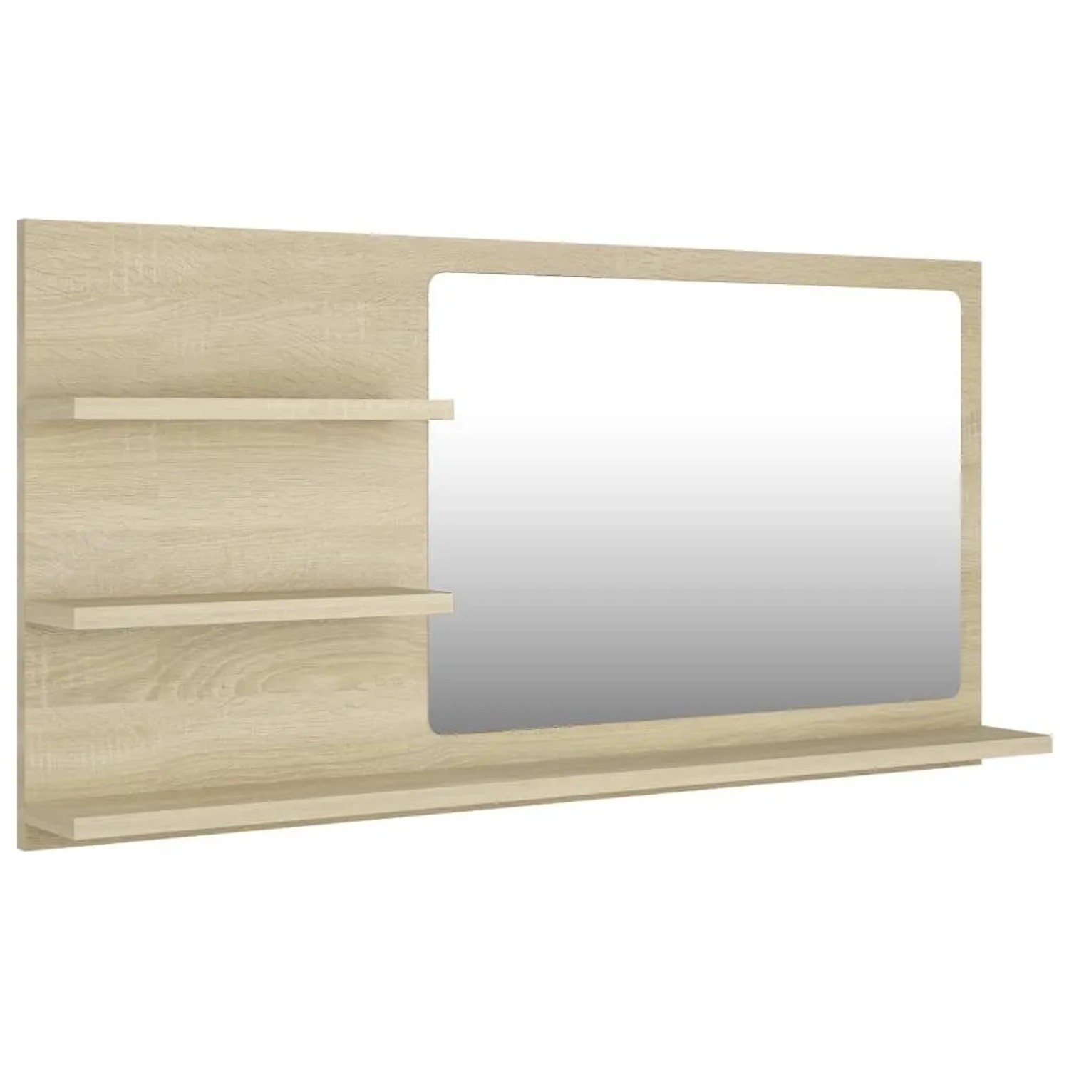 vidaXL Badspiegel Sonoma-Eiche 90x10,5x45 cm Holzwerkstoff 805018