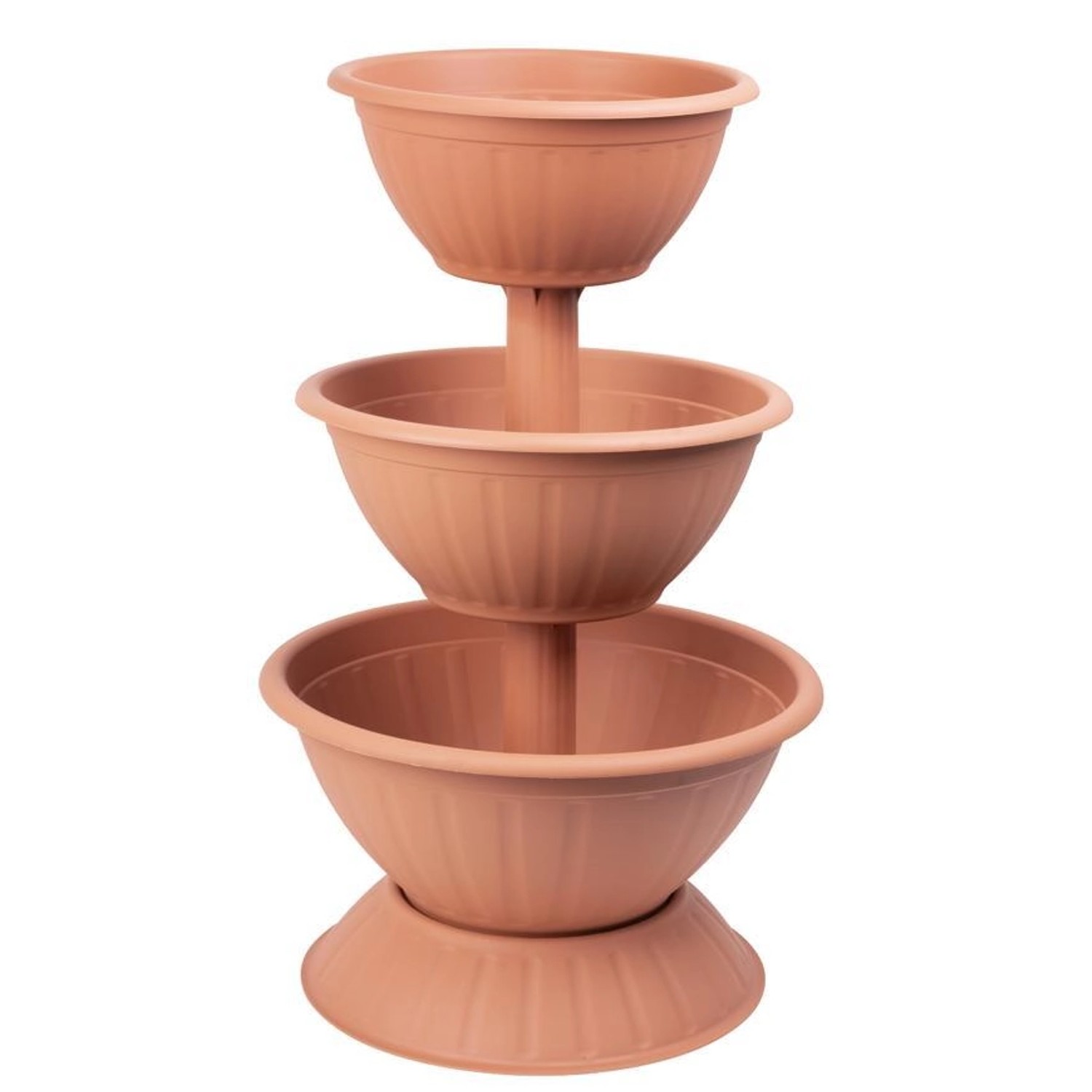 PROREGAL Blumentopf Pyramide Dreistöckige 86cm Terrakotta günstig online kaufen