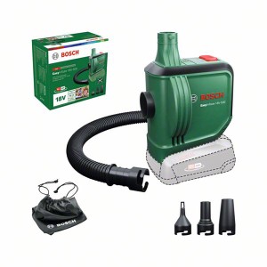 Bosch Akku-Luftpumpe EasyInflate 18V-500 Solo mit Schlauch, Düsen und Tasche.