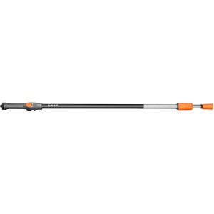 Gardena Cleansystem Teleskop-Stiel M-XL, anthrazit, ausziehbar von 155 bis 260 cm.