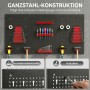 HOMCOM Stahl Lochwand, schwarz-rot, mit Werkzeugen. Robust, korrosions- & kratzfest für Werkstatt-Ordnung.