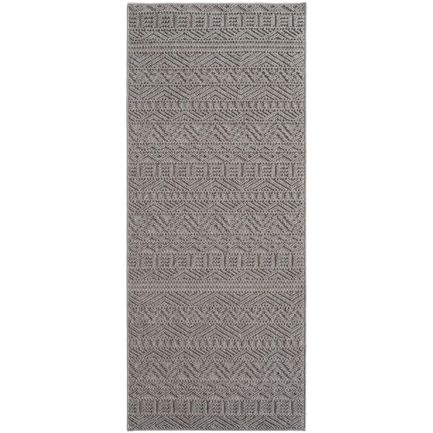 Ayyildiz Flachgewebeteppich Helix 2202 Silber 80 cm x 250 cm