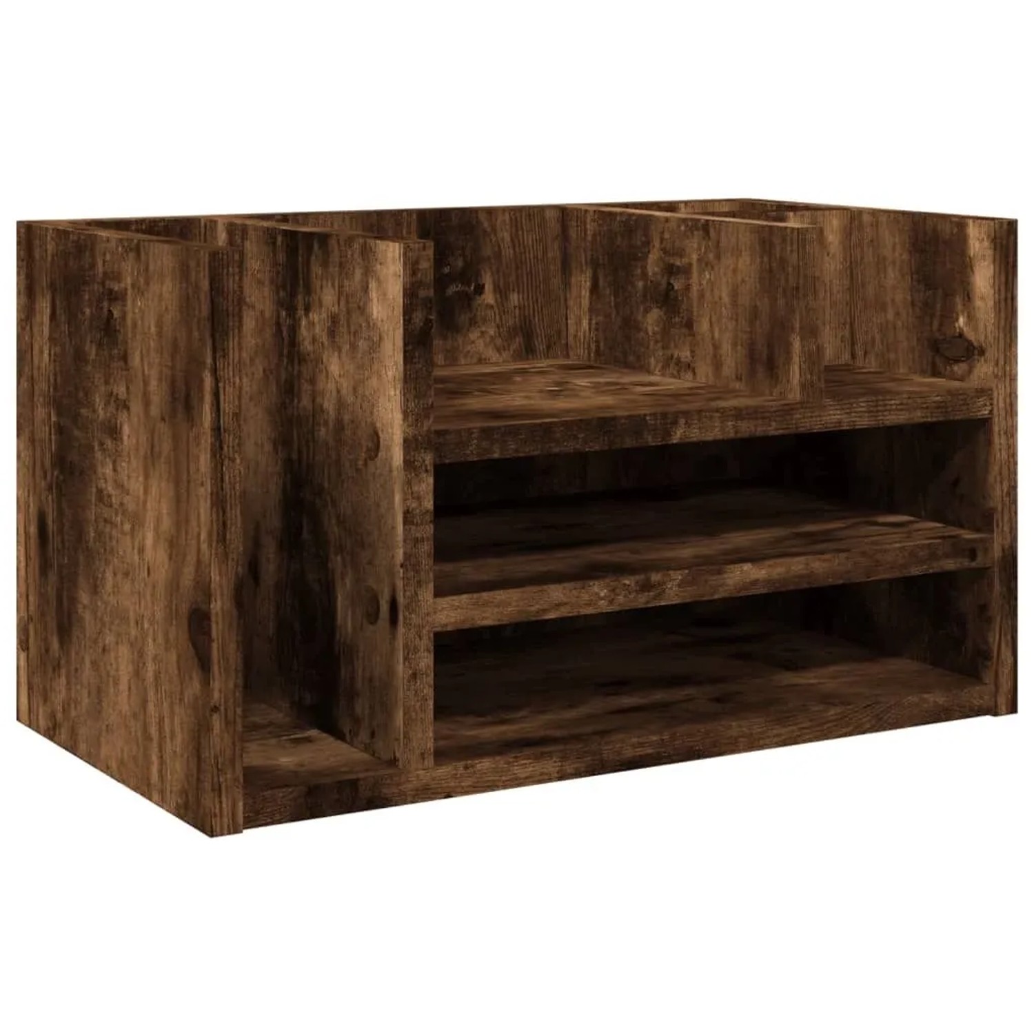 vidaXL Schreibtisch-Organizer Räuchereiche 44,5x24x25 cm Holzwerkstoff 848042