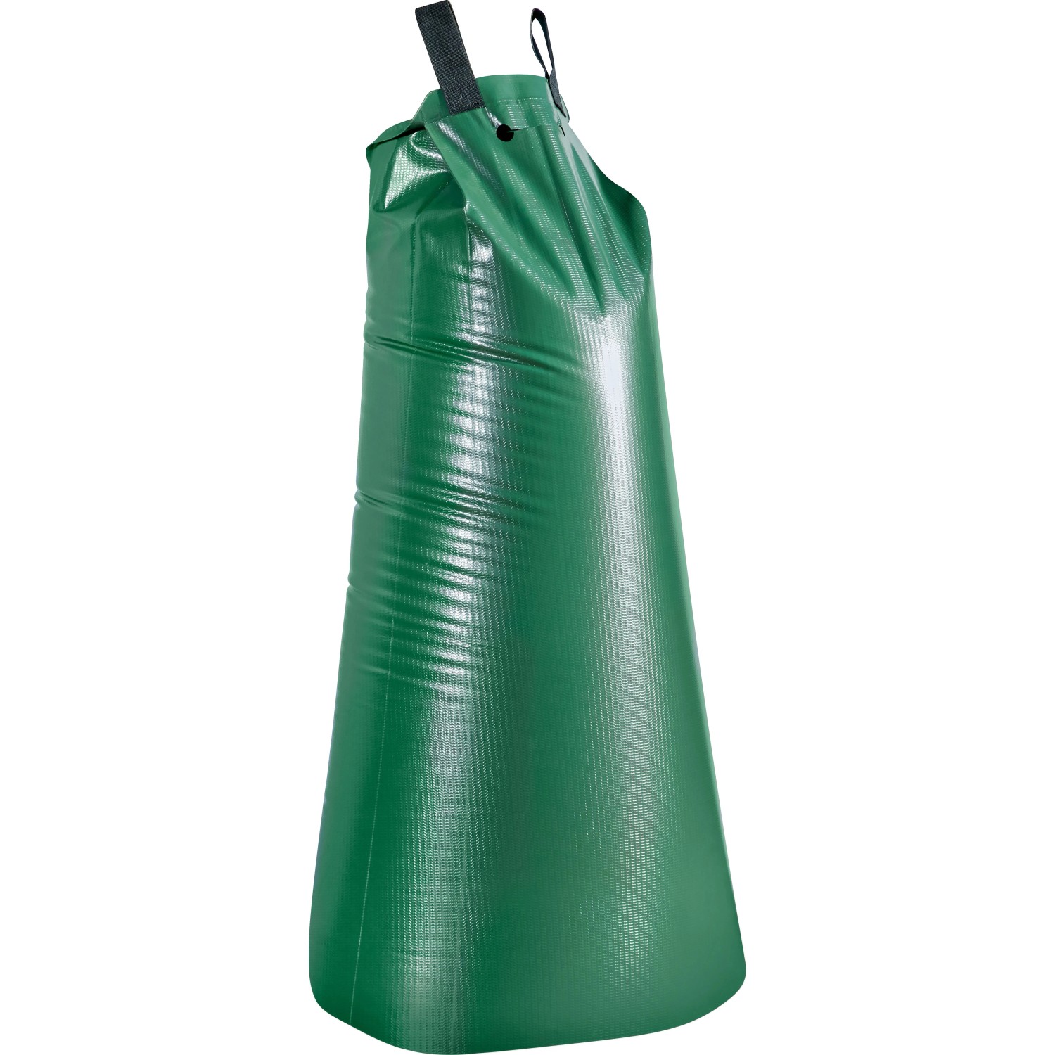 Grüner Tropfbewässerungssack 100 l für Bäume, Teil des Micro-Drip-Systems.