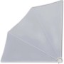 Grauer faltbarer Balkonfächer aus Polyester mit Stahlrahmen. Ideal als Markise, Sicht- und Sonnenschutz für Balkon.