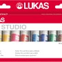 Lukas Cryl Studio Acrylfarben-Set mit 12 Tuben à 20 ml im Karton-Etui.