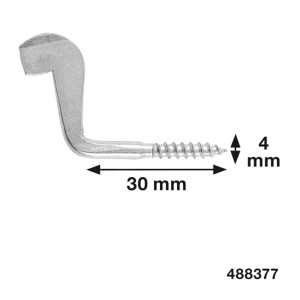 Wiener Vorreiber, verzinkt, 4,0 x 30 mm, zum Verriegeln von Fenstern und Türen.
