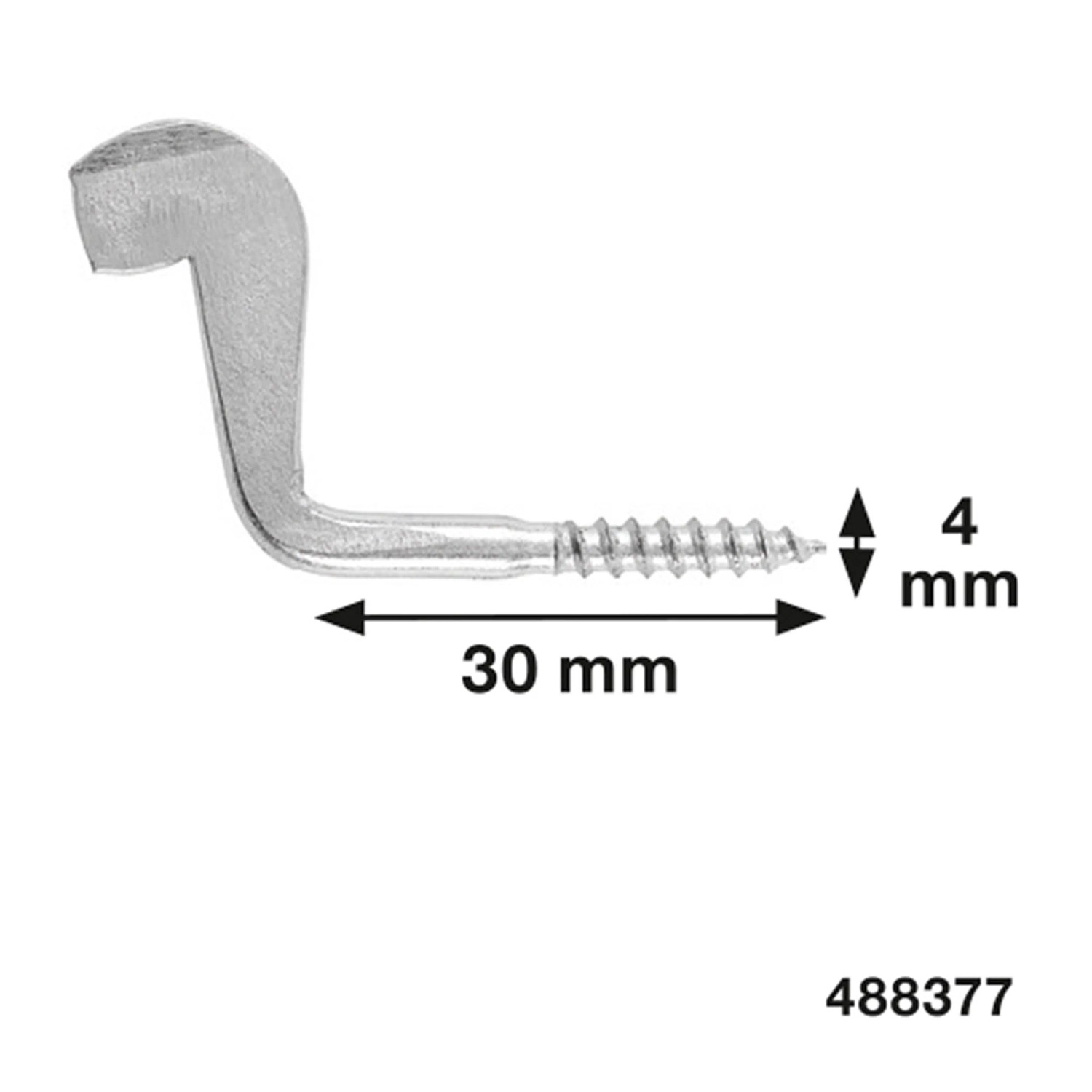 Wiener Vorreiber, verzinkt, 4,0 x 30 mm, zum Verriegeln von Fenstern und Türen.