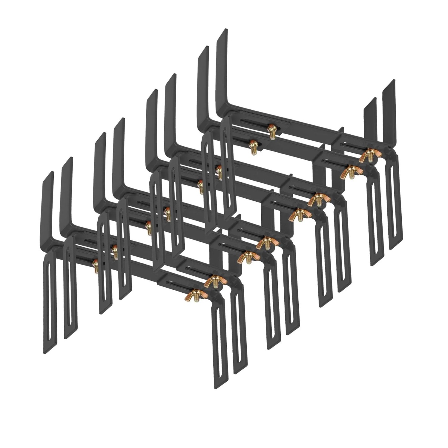 BigDean 8 Stück Blumenkastenhalter Anthrazit Standard H-Form Kasten Halter Balkonkastenhalter