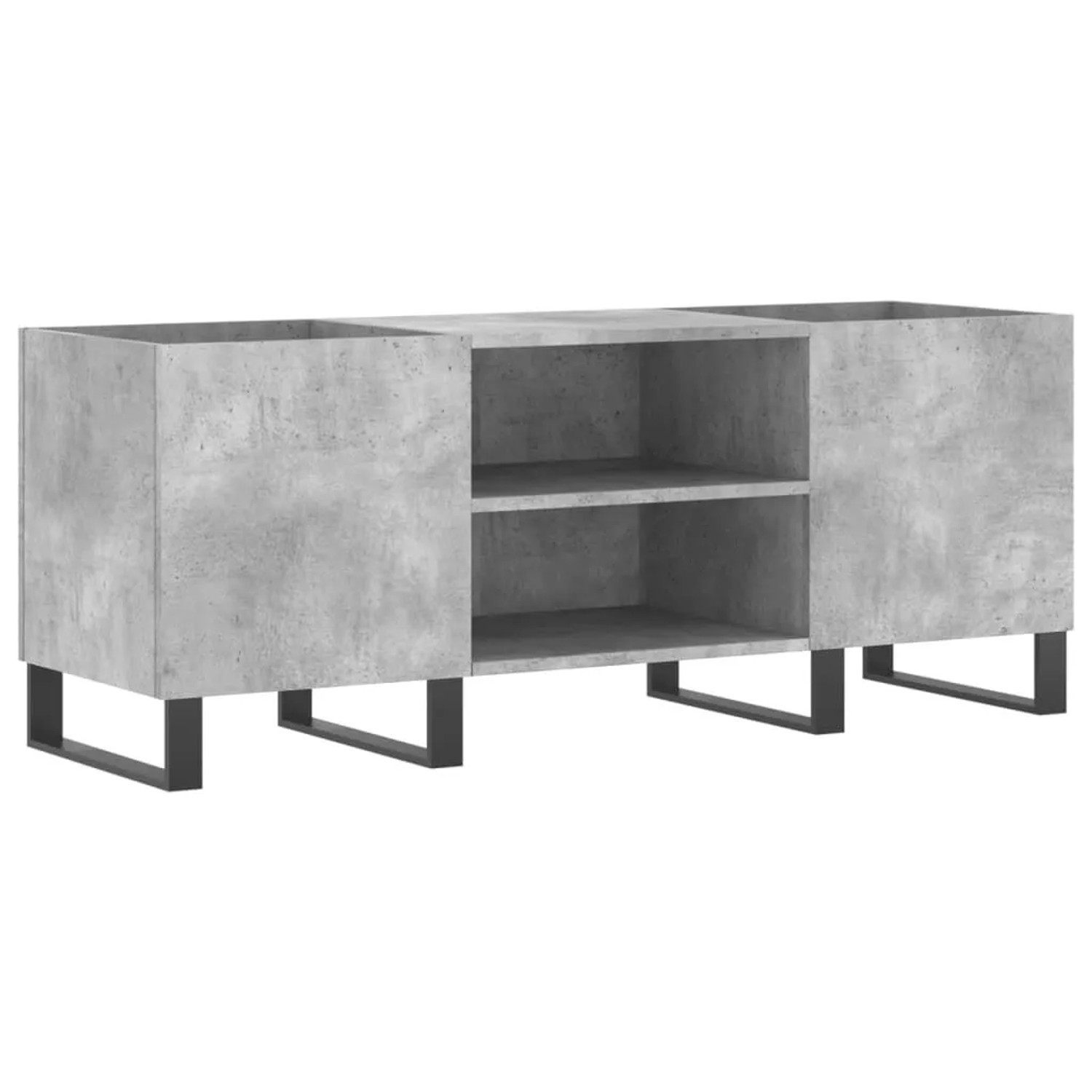 vidaXL Plattenschrank Betongrau 121x38x48 cm Holzwerkstoff 831688