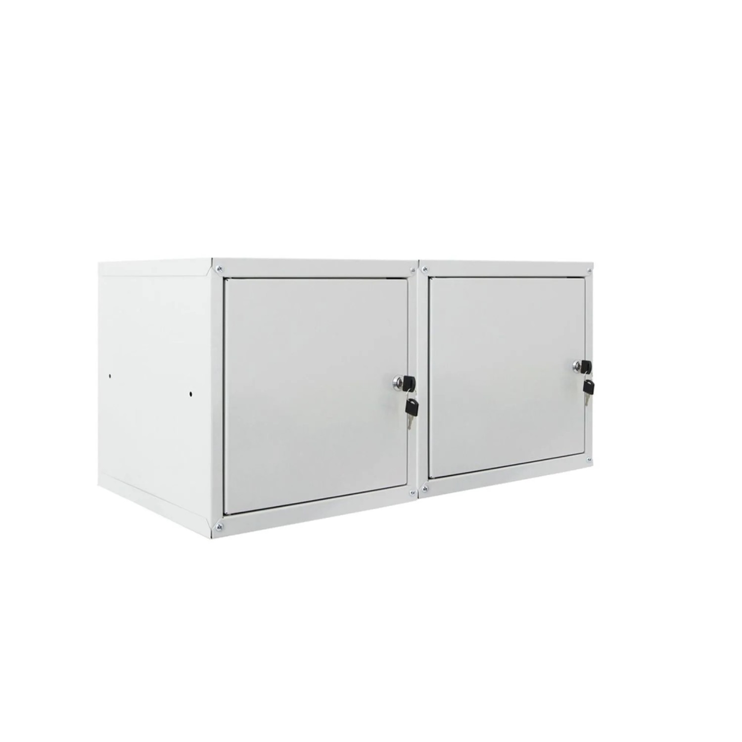 PROREGAL Mega Deal 2x Schließfachwürfel Cubic XL HxBxT 45 x 45 x 45 cm Grau