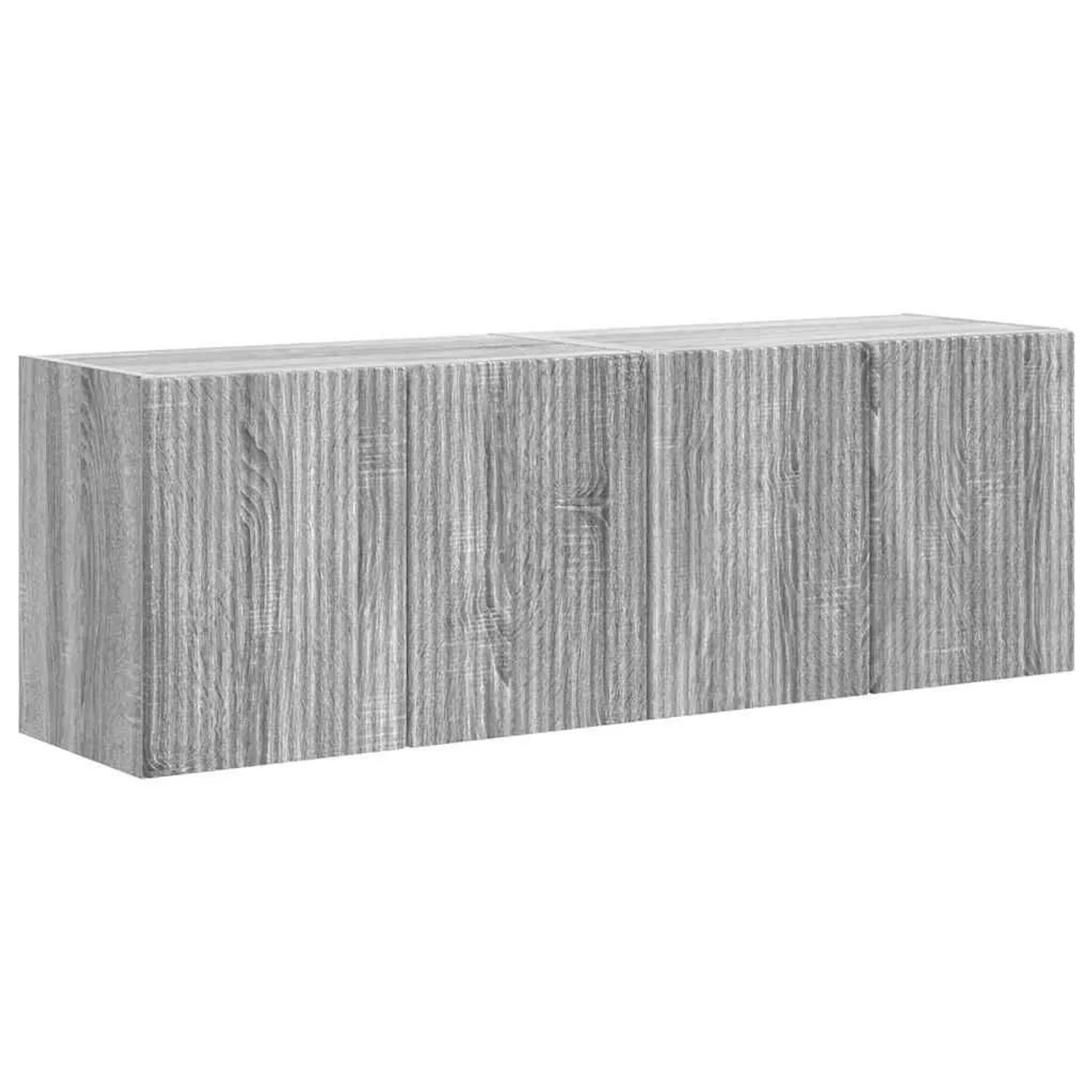 vidaXL TV-Wandschrank 2 Stk Graues Sonoma 59,5 x 31 x 40 cm 892342
