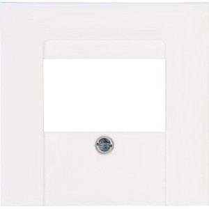 Kopp TAE-Abdeckung Athenis reinweiß für Telefondose mit Befestigungsschraube.
