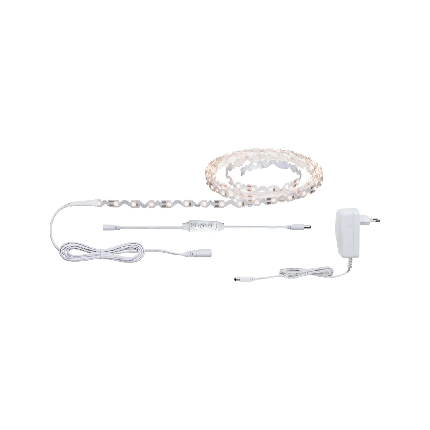 Paulmann FlexLED 3D Basis-Set, 3 m, warmweiß, mit Netzteil und Schalter zum Dimmen.