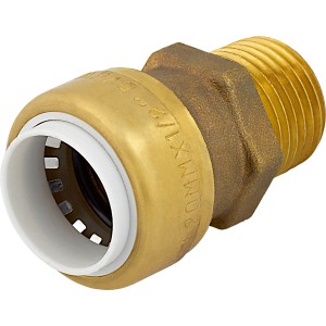 LUX Steckfitting Ø 20 mm x 21 mm Übergangsnippel aus Messing für Trinkwasser- und Heizungsrohre.