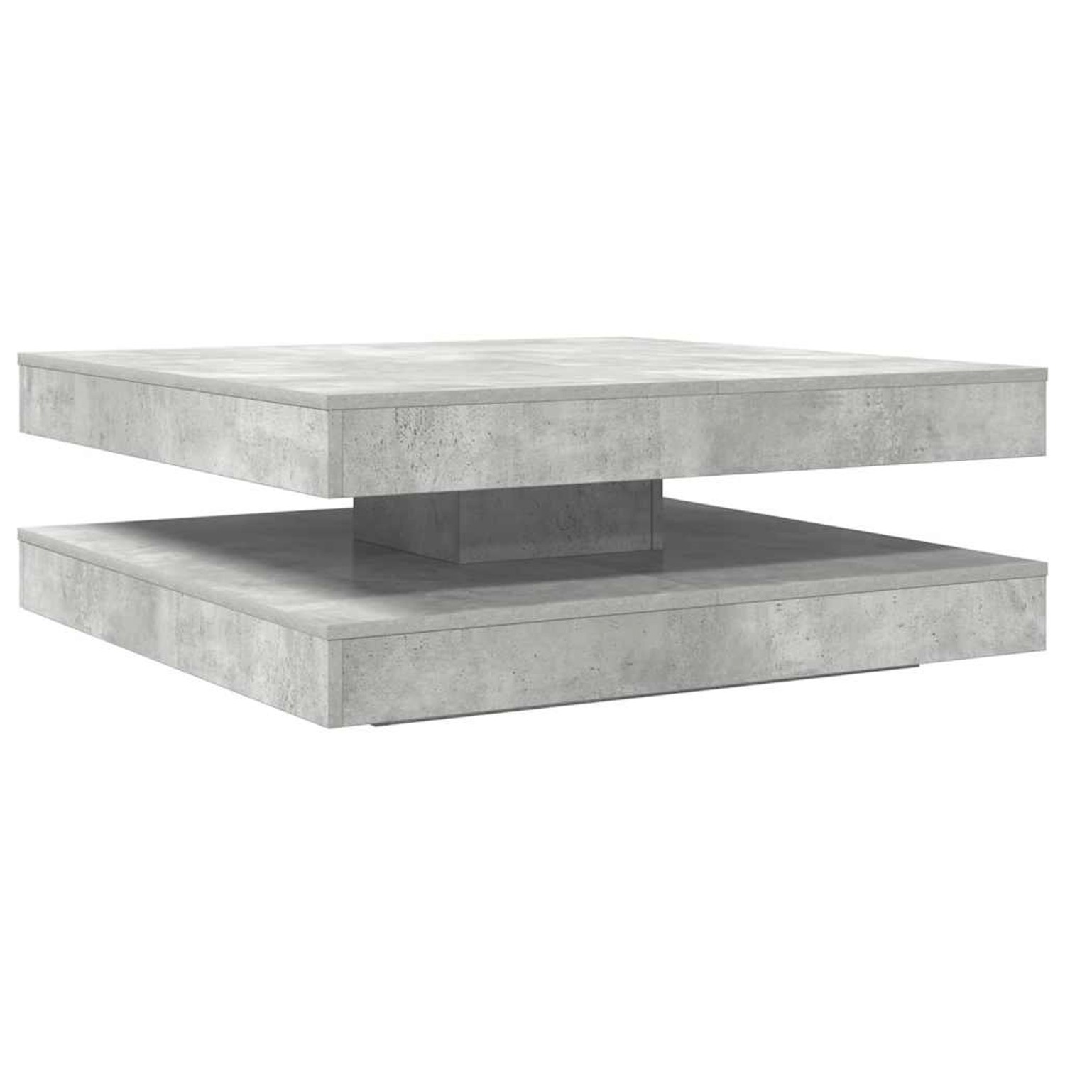 vidaXL Couchtisch 360-Grad Drehbar Betongrau 90x90x34,5 cm 3321354 günstig online kaufen