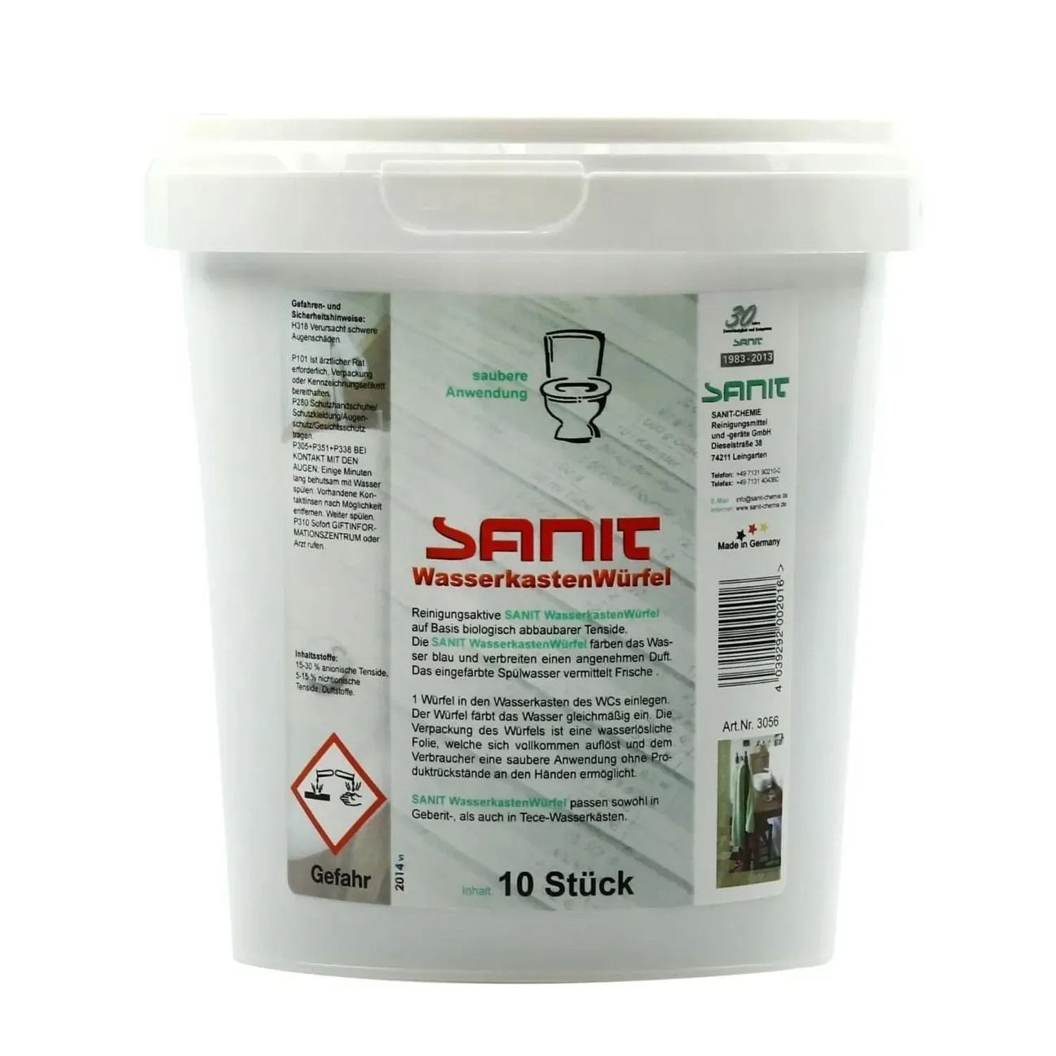 Sanit Wasserkastenwürfel 10 Stück aus Kunststoff Weiß für Geberit Tece