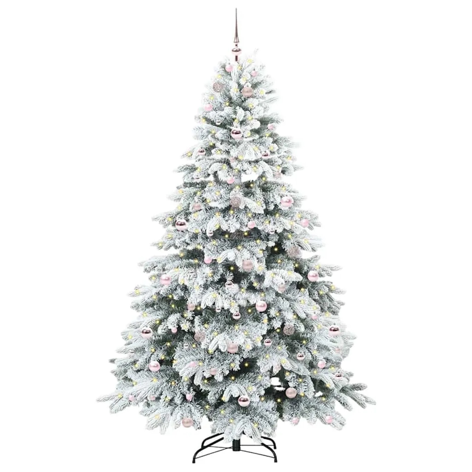 vidaXL Künstlicher Weihnachtsbaum mit 300 LEDs Grün 210 cm PE und PVC 3397629