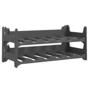 VidaXL Weinregal für 12 Flaschen, stapelbar, aus PP in Anthrazit. Praktisches Flaschenregal.