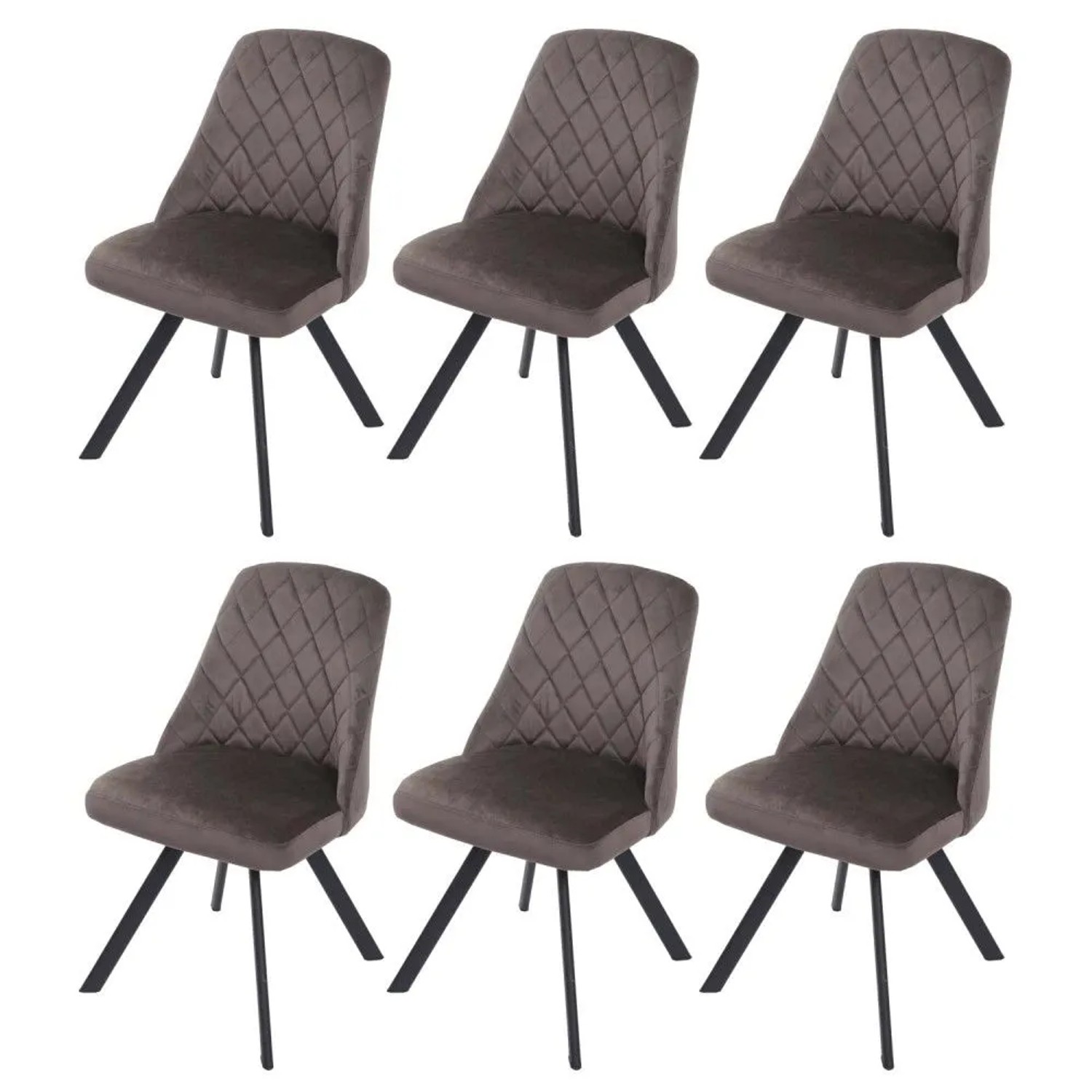 MCW Esszimmerstuhl K25 6er-Set Dunkelbraun