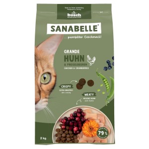 Sanabelle Katzen-Trockenfutter Grande Huhn & Preiselbeeren 2 kg
