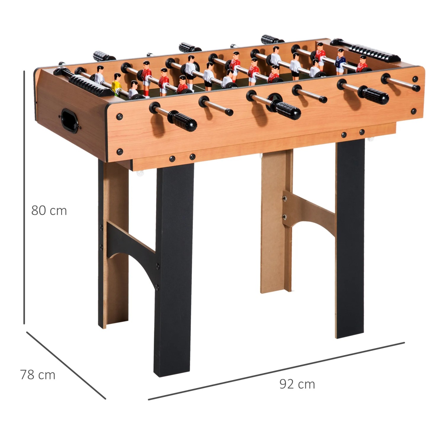HOMCOM 4-in-1 Multispieltisch aus MDF mit Tischfußball, Tischtennis, Airhockey und Billard.