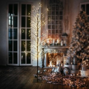 LED-Baum (180 cm) mit 480 warmweißen LEDs als Weihnachtsdeko für Innen und Außen.